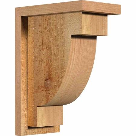 Ekena Millwork Alpine Rough Sawn Corbel w/Backplate, Western Red Cedar, 6"W x 10"D x 14"H COR06X10X14ALP01RWR